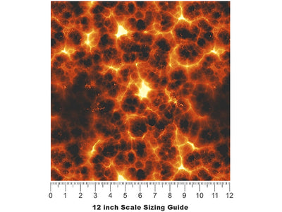Gnarled Earth Lava Vinyl Film Pattern Size 12 inch Scale~Rwraps Gnarled Earth Lava Sizing Chart~2