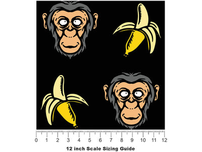 Go Bananas Primate Vinyl Film Pattern Size 12 inch Scale~Rwraps Go Bananas Primate Sizing Chart~2