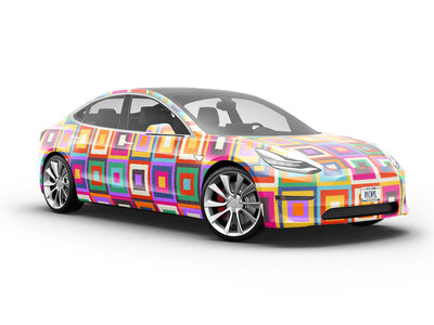 Go Sixties Mosaic Vehicle Vinyl Wrap