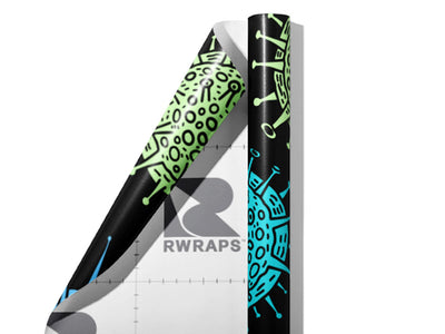 Go Viral Mosaic Wrap Film Sheets~Rwraps Series 914 Go Viral Mosaic Scrolled Sheet~3