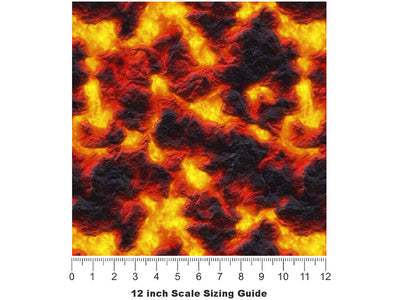 God Vulcan Lava Vinyl Film Pattern Size 12 inch Scale~Rwraps God Vulcan Lava Sizing Chart~2