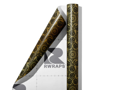 Gold Alchemy Mandala Wrap Film Sheets~Rwraps Series 914 Gold Alchemy Mandala Scrolled Sheet~3