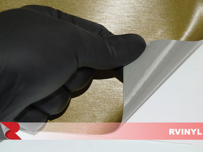 Gold Brushed Aluminum Vehicle Wrap