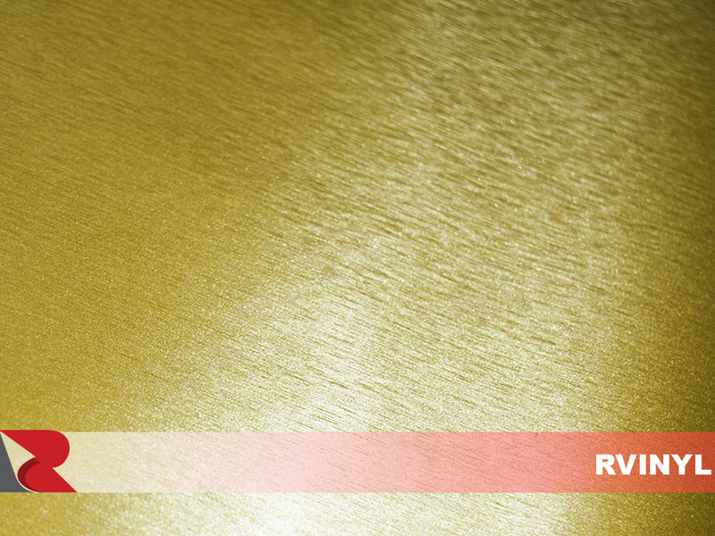 Gold Brushed Aluminum Wrap Film