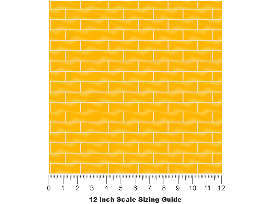 Gold  Brick Vinyl Film Pattern Size 12 inch Scale~Rwraps Gold  Brick Sizing Chart~3