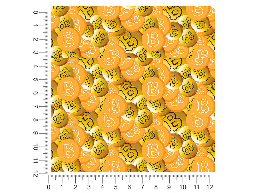 Gold Coins Technology Vehicle Wrap Scale~Rwraps Series 914 Gold Coins Technology Measurements~2