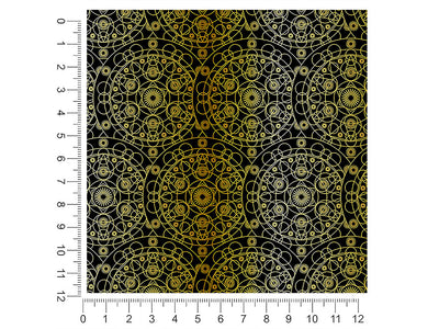 gold cylindrical mandala 1ft x 1ft Craft Sheets