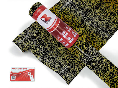 gold cylindrical mandala Craft Vinyl Roll