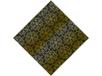 Gold Cylindrical Mandala Vinyl Wrap Pattern