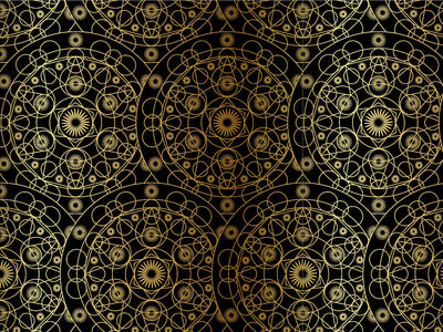 Gold Cylindrical Mandala Vinyl Wrap Pattern~Rwraps Series 914 Digitally Printed Vinyl Wrap~0