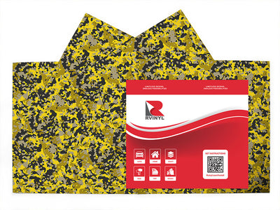 gold erdl camouflage Craft Vinyl Sheet Pack
