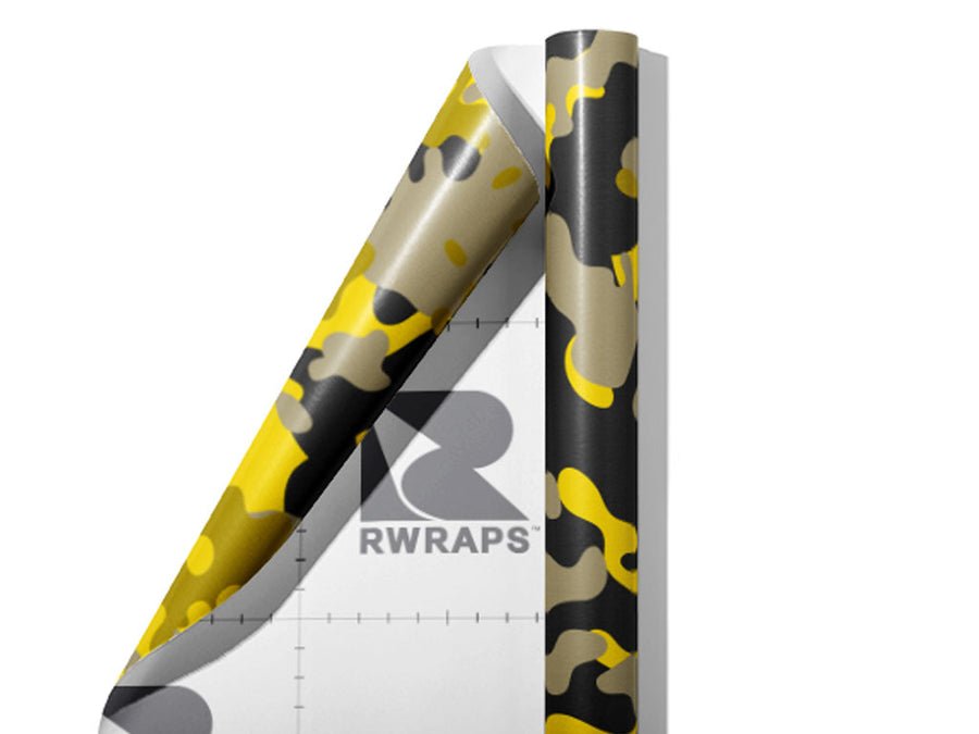 Gold ERDL Camouflage Wrap Film Sheets~Rwraps Series 914 Gold ERDL Camouflage Scrolled Sheet~3