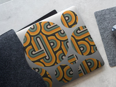 gold finger retro DIY Laptop Stickers