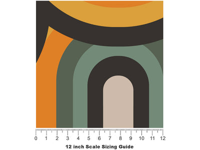Gold Finger Retro Vinyl Film Pattern Size 12 inch Scale~Rwraps Gold Finger Retro Sizing Chart~2
