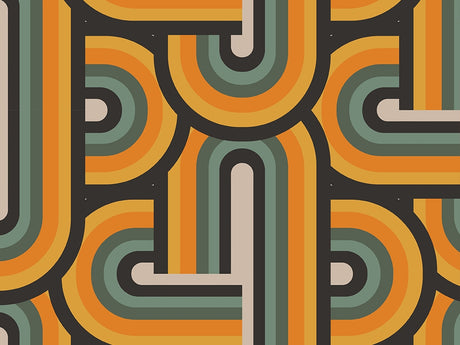 Gold Finger Retro Vinyl Wrap Pattern~Rwraps Series 914 Digitally Printed Vinyl Wrap~0