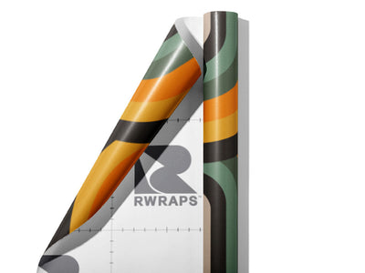 Gold Finger Retro Wrap Film Sheets~Rwraps Series 914 Gold Finger Retro Scrolled Sheet~3
