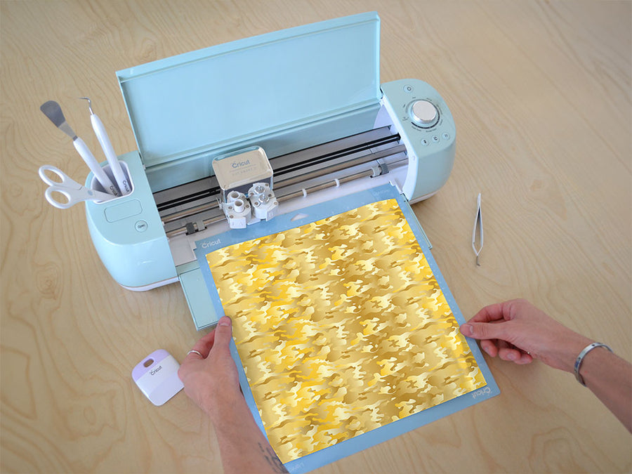 gold foil camouflage Cricut Compatible Vinyl