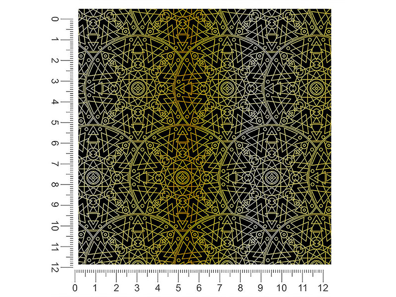gold geometric mandala 1ft x 1ft Craft Sheets