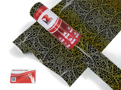 gold geometric mandala Craft Vinyl Roll