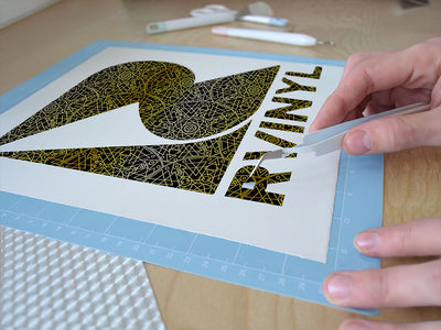 gold geometric mandala Easy Weed Craft Vinyl