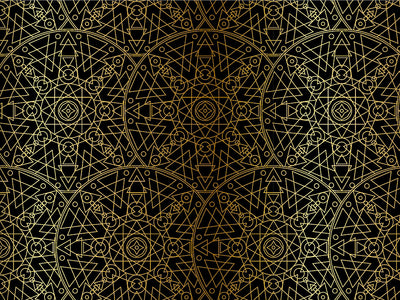 Gold Geometric Mandala Vinyl Wrap Pattern~Rwraps Series 914 Digitally Printed Vinyl Wrap~0