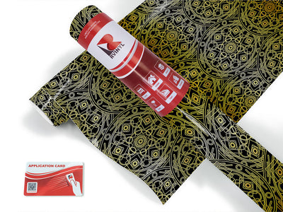 gold polygons mandala Craft Vinyl Roll
