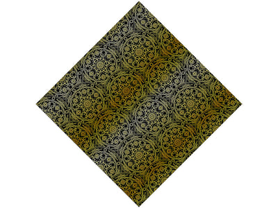 Gold Polygons Mandala Vinyl Wrap Pattern