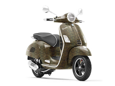 Gold Polygons Mandala Vespa Scooter Wrap Film