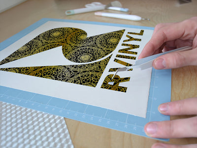 gold venn mandala Easy Weed Craft Vinyl