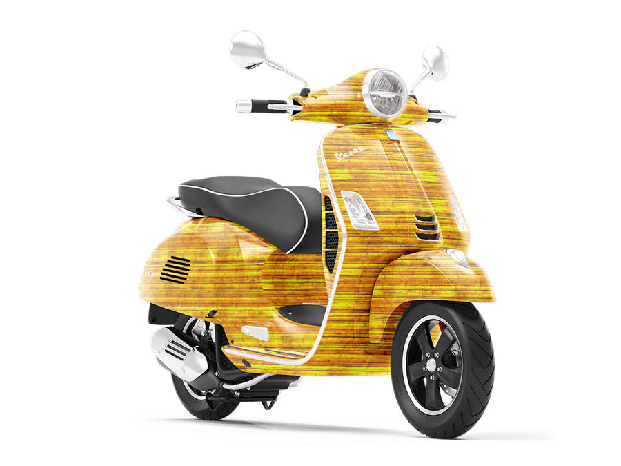 Gold  Wood Plank Vespa Scooter Wrap Film