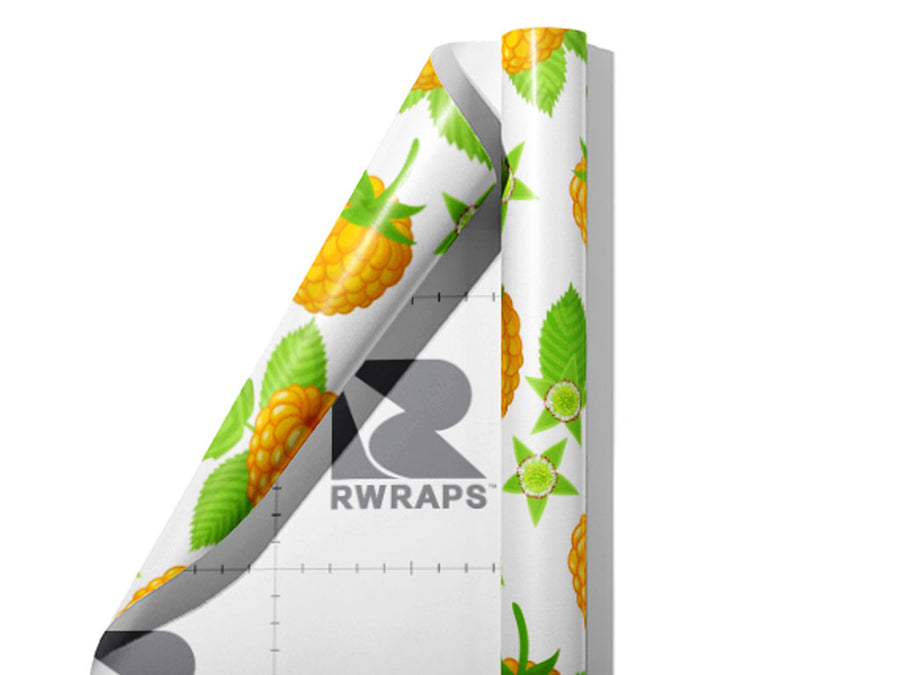 Golden Anne Fruit Wrap Film Sheets~Rwraps Series 914 Golden Anne Fruit Scrolled Sheet~3