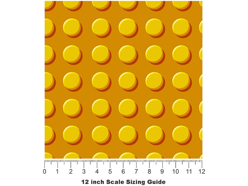 Golden Brick Toy Room Vinyl Film Pattern Size 12 inch Scale~Rwraps Golden Brick Toy Room Sizing Chart~2