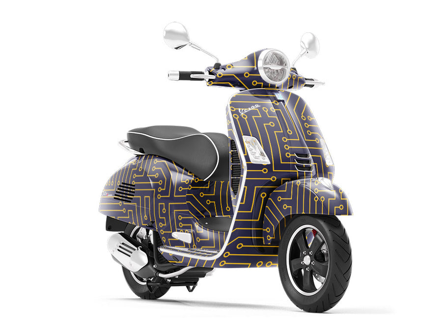 Golden Connectors Technology Vespa Scooter Wrap Film