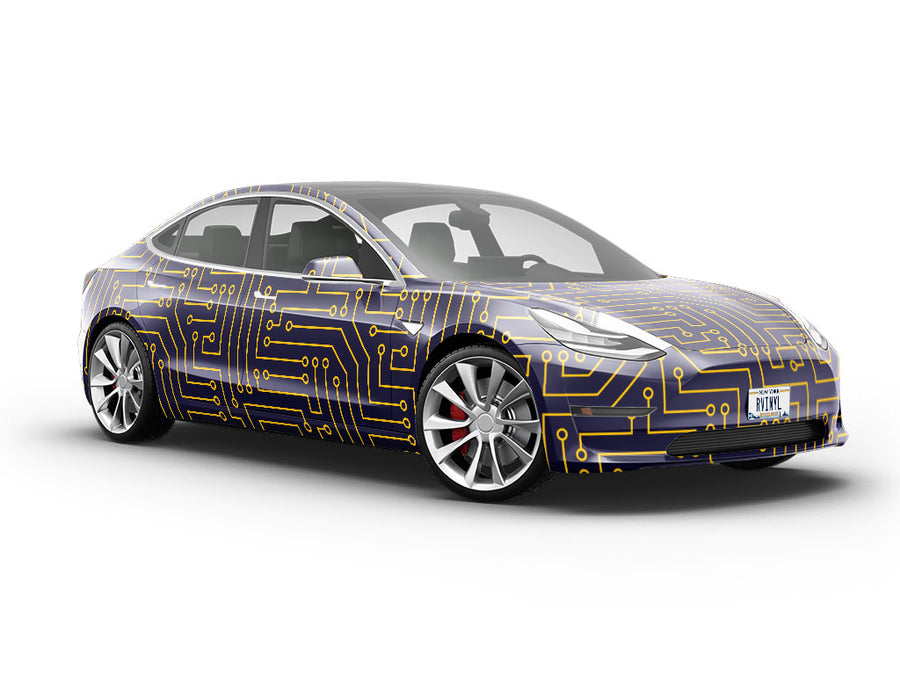 Golden Connectors Technology Vehicle Vinyl Wrap