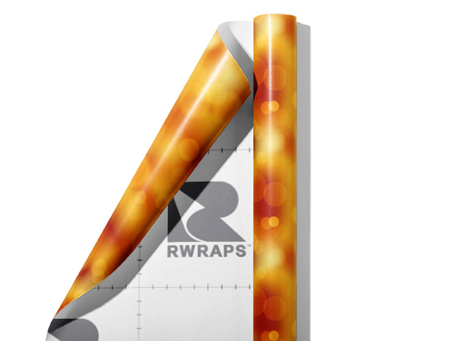 Golden Future Bokeh Wrap Film Sheets~Rwraps Series 914 Golden Future Bokeh Scrolled Sheet~3
