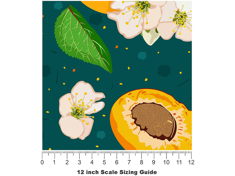 Golden Glory Fruit Vinyl Film Pattern Size 12 inch Scale~Rwraps Golden Glory Fruit Sizing Chart~2