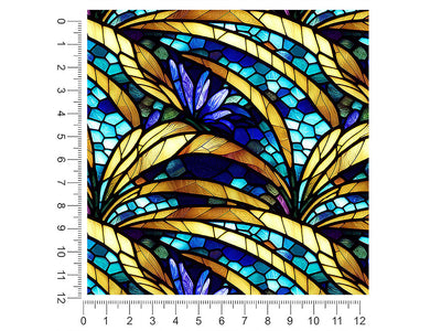 golden growth stained glass 1ft x 1ft Craft Sheets