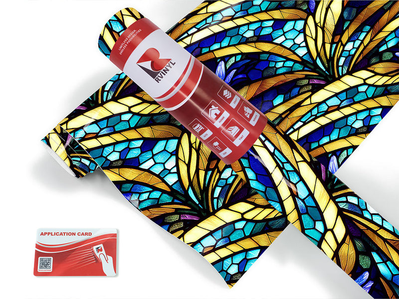 golden growth stained glass Craft Vinyl Roll