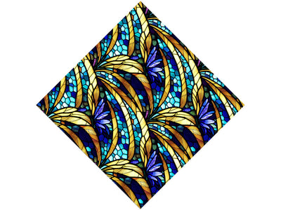 Golden Growth Stained Glass Vinyl Wrap Pattern