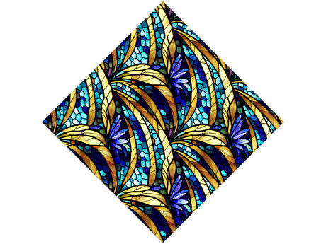 Golden Growth Stained Glass Vinyl Wrap Pattern