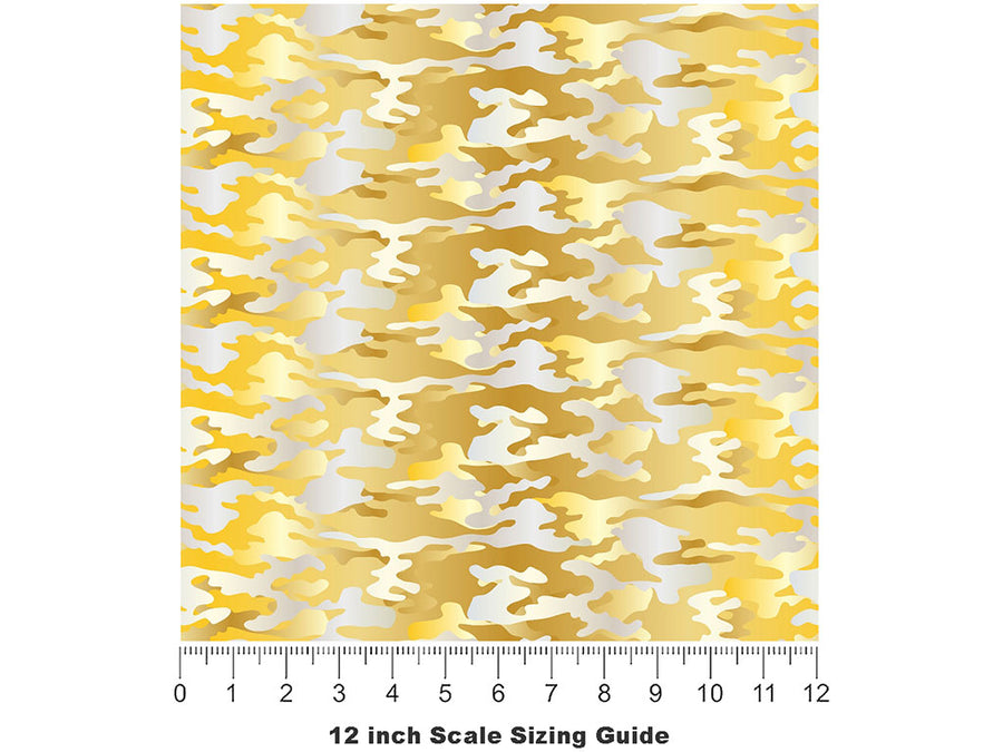 Golden Guise Camouflage Vinyl Film Pattern Size 12 inch Scale~Rwraps Golden Guise Camouflage Sizing Chart~3