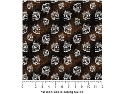 Golden Lich Horror Vinyl Film Pattern Size 12 inch Scale~Rwraps Golden Lich Horror Sizing Chart~2