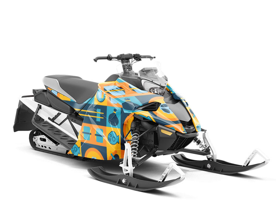 Golden Meat Food Custom Wrapped Snowmobile