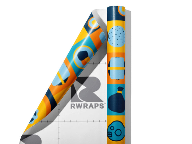 Golden Meat Food Wrap Film Sheets~Rwraps Series 914 Golden Meat Food Scrolled Sheet~3