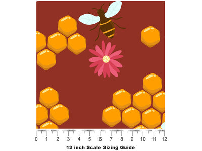 Golden Nectar Bug Vinyl Film Pattern Size 12 inch Scale~Rwraps Golden Nectar Bug Sizing Chart~2