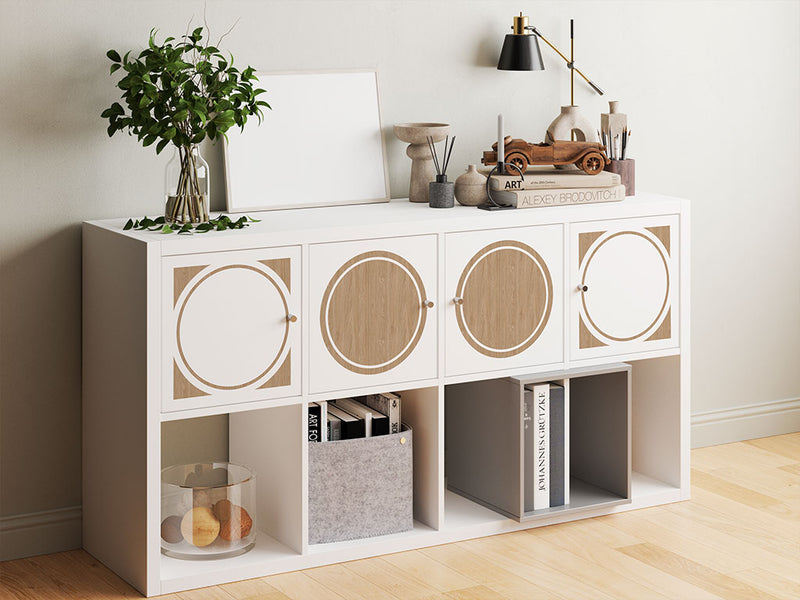 golden oak wood grain DIY Furniture Stickers