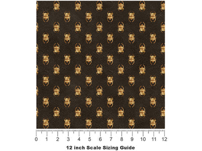 Golden Scarab Egyptian Vinyl Film Pattern Size 12 inch Scale~Rwraps Golden Scarab Egyptian Sizing Chart~2