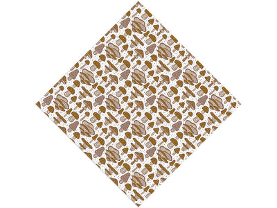 Golden Stems Mushroom Vinyl Wrap Pattern