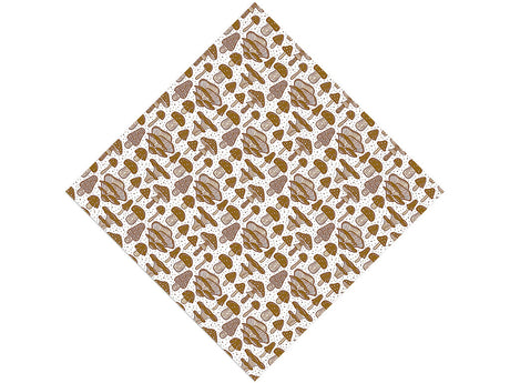 Golden Stems Mushroom Vinyl Wrap Pattern