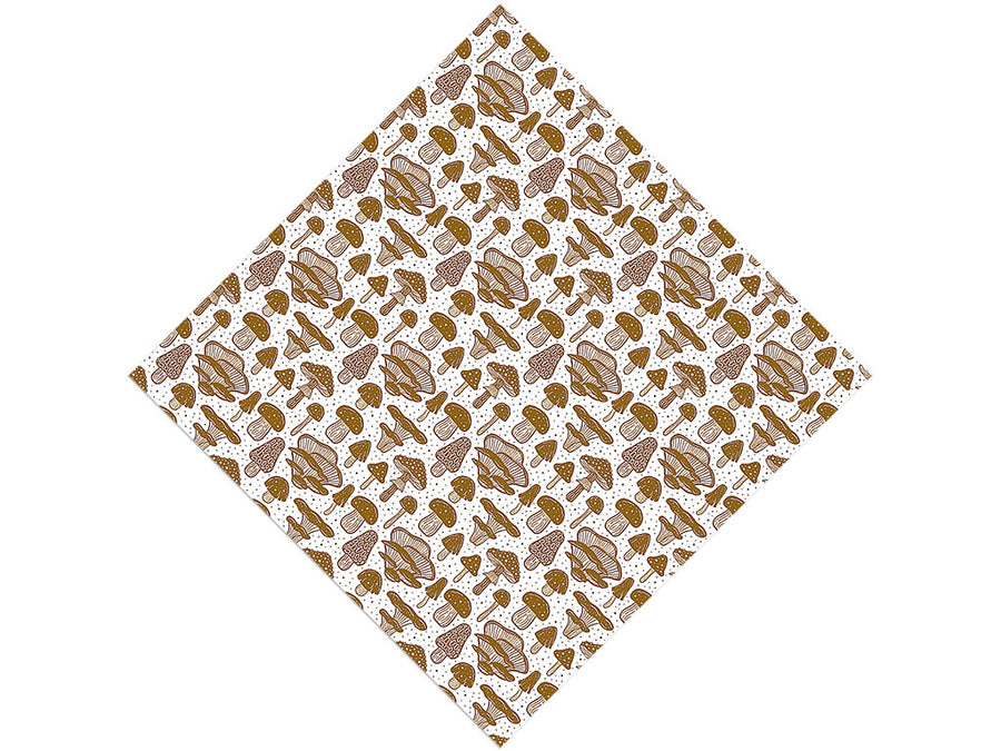 Golden Stems Mushroom Vinyl Wrap Pattern